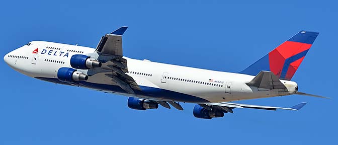 Delta Boeing 747-451 N667US, Phoenix Sky Harbor, October 7, 2017